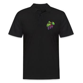 Weintrauben Symbol - Männer Poloshirt - Schwarz - Vorne - Kai (181cm)