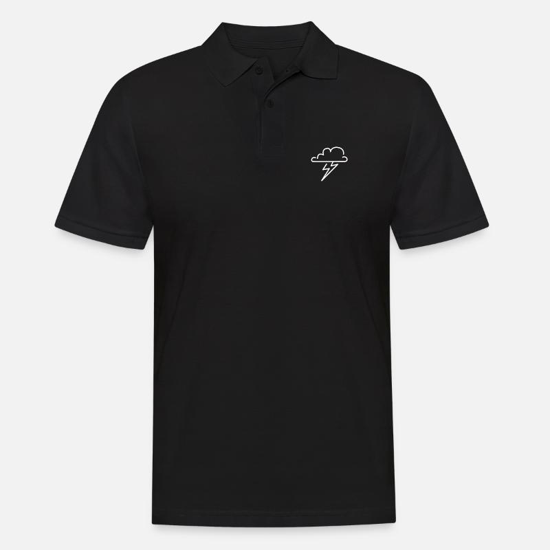 Wolken - Männer Poloshirt - Schwarz