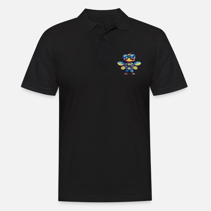 Libelle Lustig Sommer - Männer Poloshirt - Schwarz