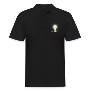 Light bulb socket - Men's Polo Shirt - black - Front - Kai (181cm)