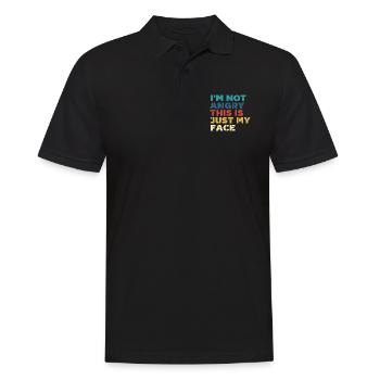 I'm Not Angry This Is Just My Face Funny - Men's Polo Shirt - black - Front - Kai (181cm)