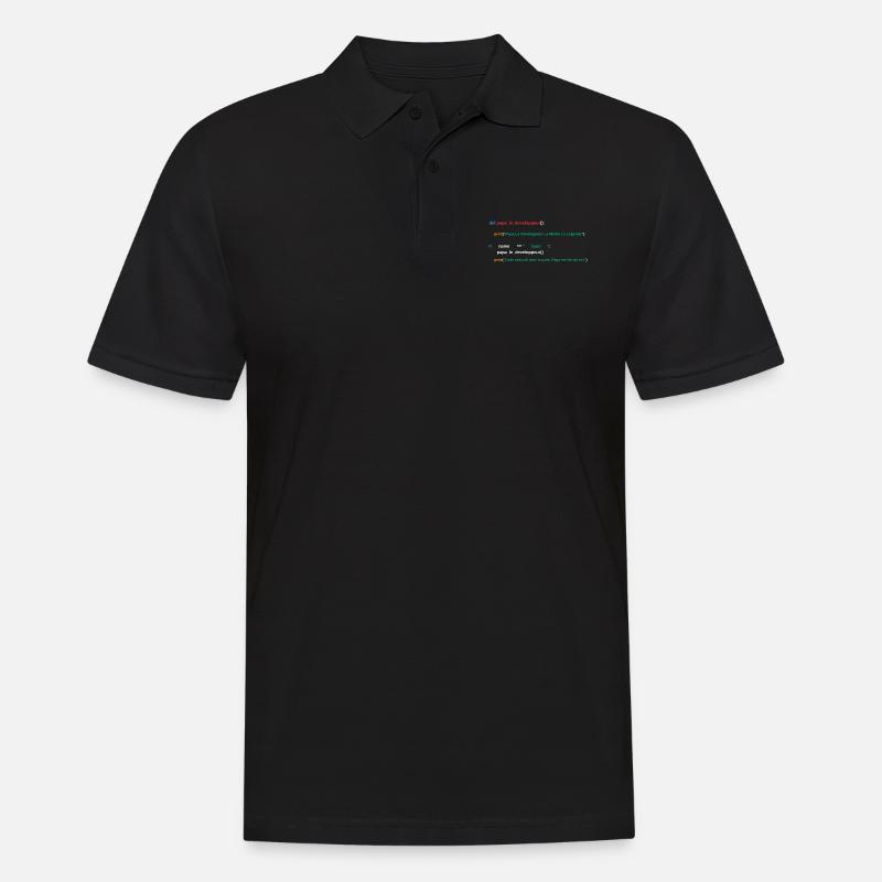 Code du programme Papa développeur - Polo Homme - noir