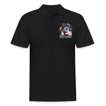 It's my 9th birthday Melanin Kid Juneteenth - Men's Polo Shirt - black - Front - Kai (181cm)