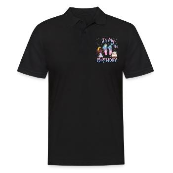 It's my 11th birthday Melanin Kid Juneteenth - Men's Polo Shirt - black - Front - Kai (181cm)