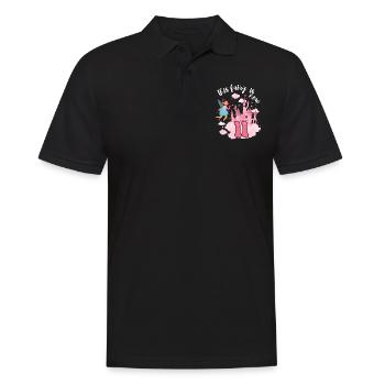 This fairy is now 11 Magic Castle 11. - Men's Polo Shirt - black - Front - Kai (181cm)