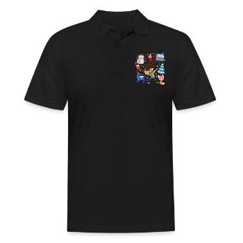 Spotted Girls Snow Deer Winter Temperate - Men's Polo Shirt - black - Front - Kai (181cm)