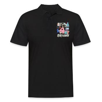 C’est mon beignet de vacances bonhomme de neige de 4 ans - Polo Homme - noir - Devant - Kai (181cm)