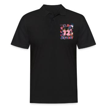 Es Ist Mein 12 Geburtstag Eagle 4. Juli - Männer Poloshirt - Schwarz - Vorne - Kai (181cm)