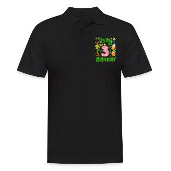 Es Ist Mein 3 Geburtstag Urlaub Donut St. - Männer Poloshirt - Schwarz - Vorne - Kai (181cm)