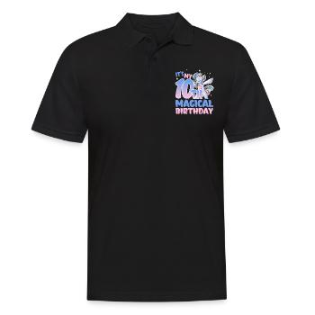 It's my 10th magical birthday - Men's Polo Shirt - black - Front - Kai (181cm)