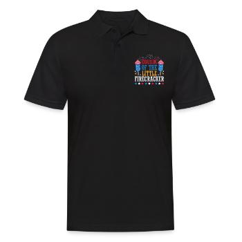 Cousin Des Kleinen Knallfrosches 4. Juli Feuerwerk - Männer Poloshirt - Schwarz - Vorne - Kai (181cm)