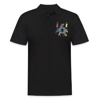 Chevaliers médiévaux Histoire médiévale - Polo Homme - noir - Devant - Kai (181cm)