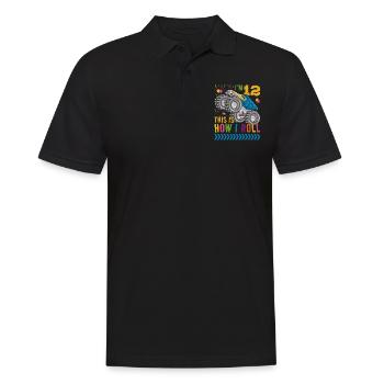 I'm 12 It's how I roll | Monster Truck - Men's Polo Shirt - black - Front - Kai (181cm)