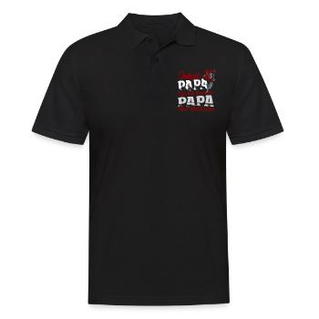 Inked Papa Wie Ein Normaler Papa Nur Viel Cooler - Männer Poloshirt - Schwarz - Vorne - Kai (181cm)
