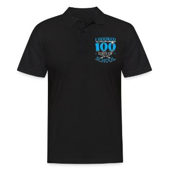 J’ai accroché 100 jours d’école Fischer hameçon - Polo Homme - noir - Devant - Kai (181cm)