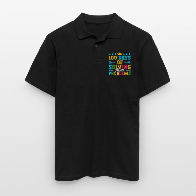 100 days to solve math problems Men's Polo Shirt