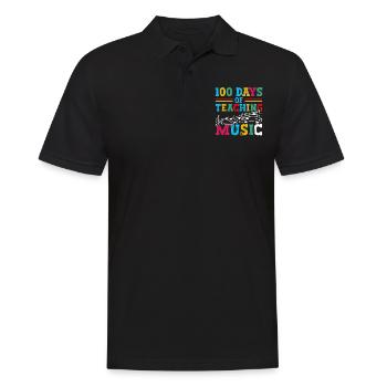 100 days of music lessons as a school subject teacher - Men's Polo Shirt - black - Front - Kai (181cm)