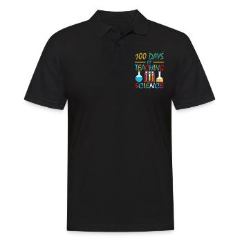 100 days of science lessons School subject teachers - Men's Polo Shirt - black - Front - Kai (181cm)