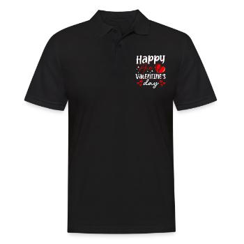 Happy Anti-valentinstag Haters Herz Gebrochen - Männer Poloshirt - Schwarz - Vorne - Kai (181cm)