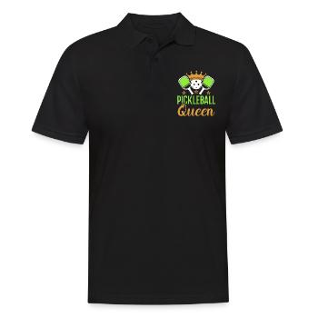 Pickleball-königin Paddel-sport Spiel Spieler - Männer Poloshirt - Schwarz - Vorne - Kai (181cm)