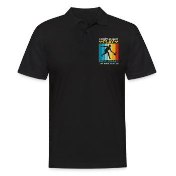 Ich Spiele Nicht Immer Pickleball Sportspiel - Männer Poloshirt - Schwarz - Vorne - Kai (181cm)
