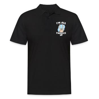 I'm All Paddles Up Athlet Schwimmer Wassersport - Männer Poloshirt - Schwarz - Vorne - Kai (181cm)