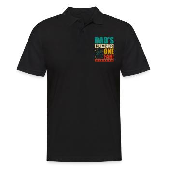 Dad's Number One Fan Daddy's Kid proud of the - Men's Polo Shirt - black - Front - Kai (181cm)