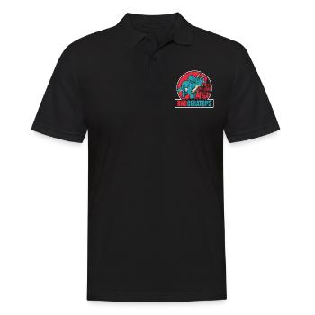 Dadceratops Dinosaurier Daddy Dino Reptil Vatertag - Männer Poloshirt - Schwarz - Vorne - Kai (181cm)