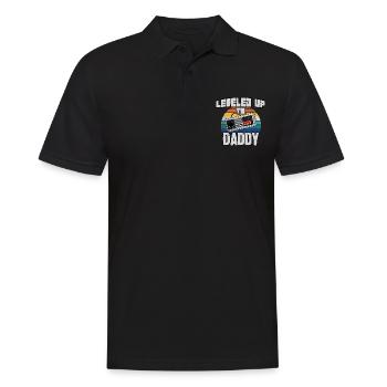 Leveled Up to Daddy 2020 Soon to be Dad Father - Men's Polo Shirt - black - Front - Kai (181cm)