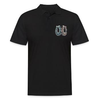 Horseshoe - Men's Polo Shirt - black - Front - Kai (181cm)
