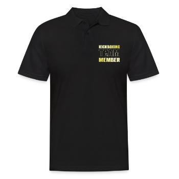 Kickboxing Team - Männer Poloshirt - Schwarz - Vorne - Kai (181cm)