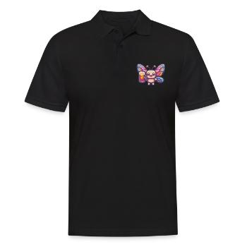 Bière Butterfly Pixel - Polo Homme - noir - Devant - Kai (181cm)