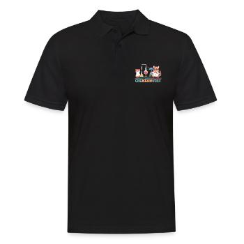 Chemistry Cat Jokes, Chemist Nerd Chemist Cats - Men's Polo Shirt - black - Front - Kai (181cm)