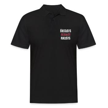 Gitarristen gegen Rassisten Punk Antirassismus - Männer Poloshirt - Schwarz - Vorne - Kai (181cm)