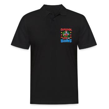 Christmas Love Boxing Boxer Weihnachtsgeschenk - Männer Poloshirt - Schwarz - Vorne - Kai (181cm)