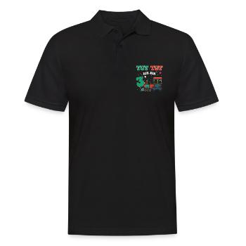3ème anniversaire, 3 ans trains Lok Kids, garçon garçon - Polo Homme - noir - Devant - Kai (181cm)