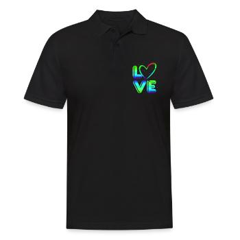 80s Retro CostumeTheme Party Costume 90s Party - Men's Polo Shirt - black - Front - Kai (181cm)