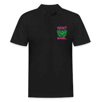 Biker Rocker, Heavy Rock, Punk, Hard Girl Metal - Männer Poloshirt - Schwarz - Vorne - Kai (181cm)