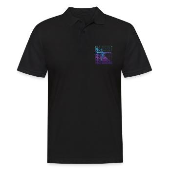 Pole Dance Tänzerin, Stangentanz, Pole Dancing - Männer Poloshirt - Schwarz - Vorne - Kai (181cm)