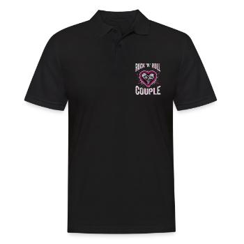 Musique Rock 'n' Roll, Danse, Concert, Festival - Polo Homme - noir - Devant - Kai (181cm)