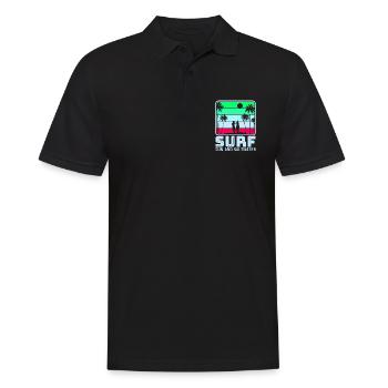 Surfing, kitesurfing, wakeboarding, beach surfers - Men's Polo Shirt - black - Front - Kai (181cm)