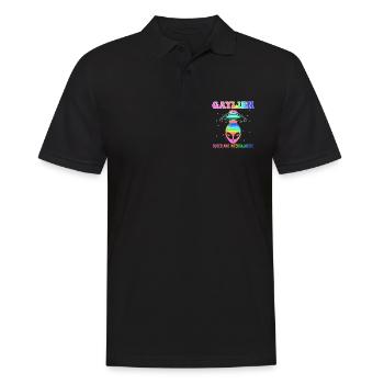 Gender Lesbian, Gay, Trans, Queer Rainbow - Men's Polo Shirt - black - Front - Kai (181cm)