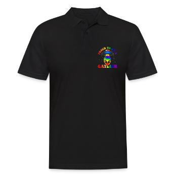 Gender Lesbian, Gay, Trans, Queer Rainbow - Men's Polo Shirt - black - Front - Kai (181cm)