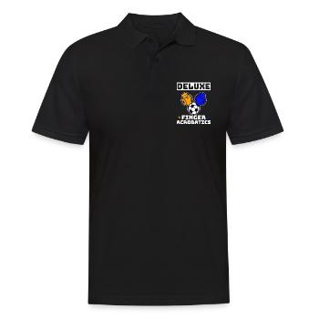 Foosball Gift Fans Wuzler Foosball - Men's Polo Shirt - black - Front - Kai (181cm)