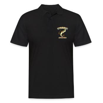 Fishing, Angler, Fisherman Fishing and Pike Fishing - Men's Polo Shirt - black - Front - Kai (181cm)
