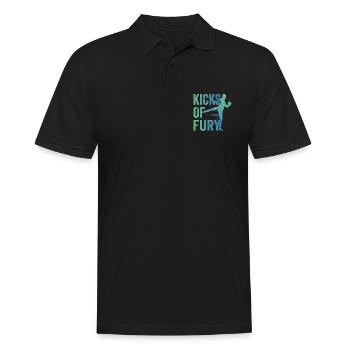 Kickboxer Martial Arts Kickboxing Kickboxen - Männer Poloshirt - Schwarz - Vorne - Kai (181cm)