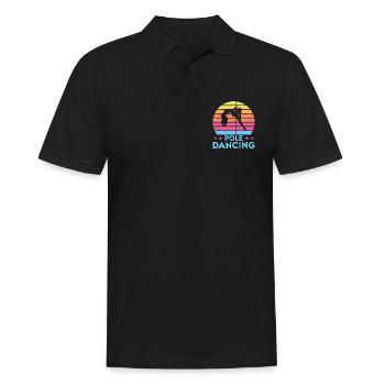 Pole Dance Tänzerin, Stangentanz, Pole Dancing - Männer Poloshirt - Schwarz - Vorne - Kai (181cm)