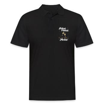 Hocus, Pocus Mode ! Vin mousseux disant Prosecco - Polo Homme - noir - Devant - Kai (181cm)