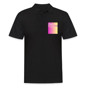 Be you! Self-confidence, positive thinking Motivation - Men's Polo Shirt - black - Front - Kai (181cm)