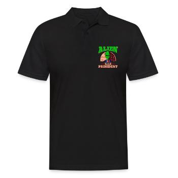 Alien, OVNI, UAP, Espace, Objet volant de l’espace - Polo Homme - noir - Devant - Kai (181cm)
